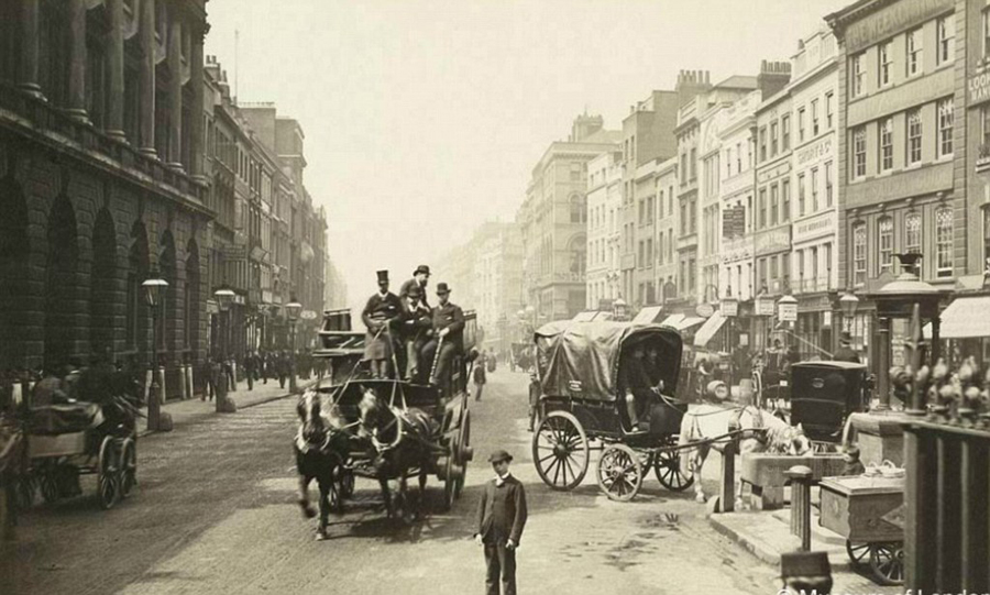 The Strand looking west; c 1900